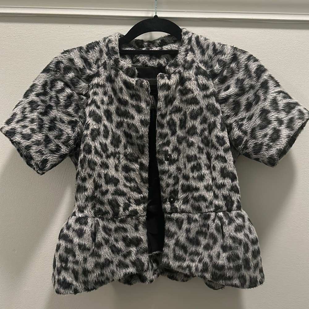BCBG Davie Leopard Print Jacket